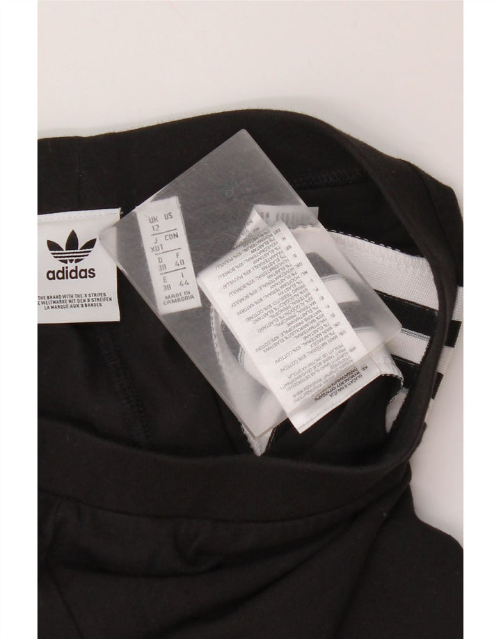 Adidas ženske grafičke tajice UK 12 Srednje crni pamuk