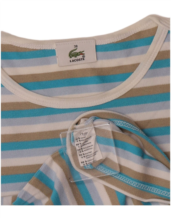 Lacoste ženska majica kratkih rukava, gornja veličina 38, srednje raznobojni prugasti pamuk