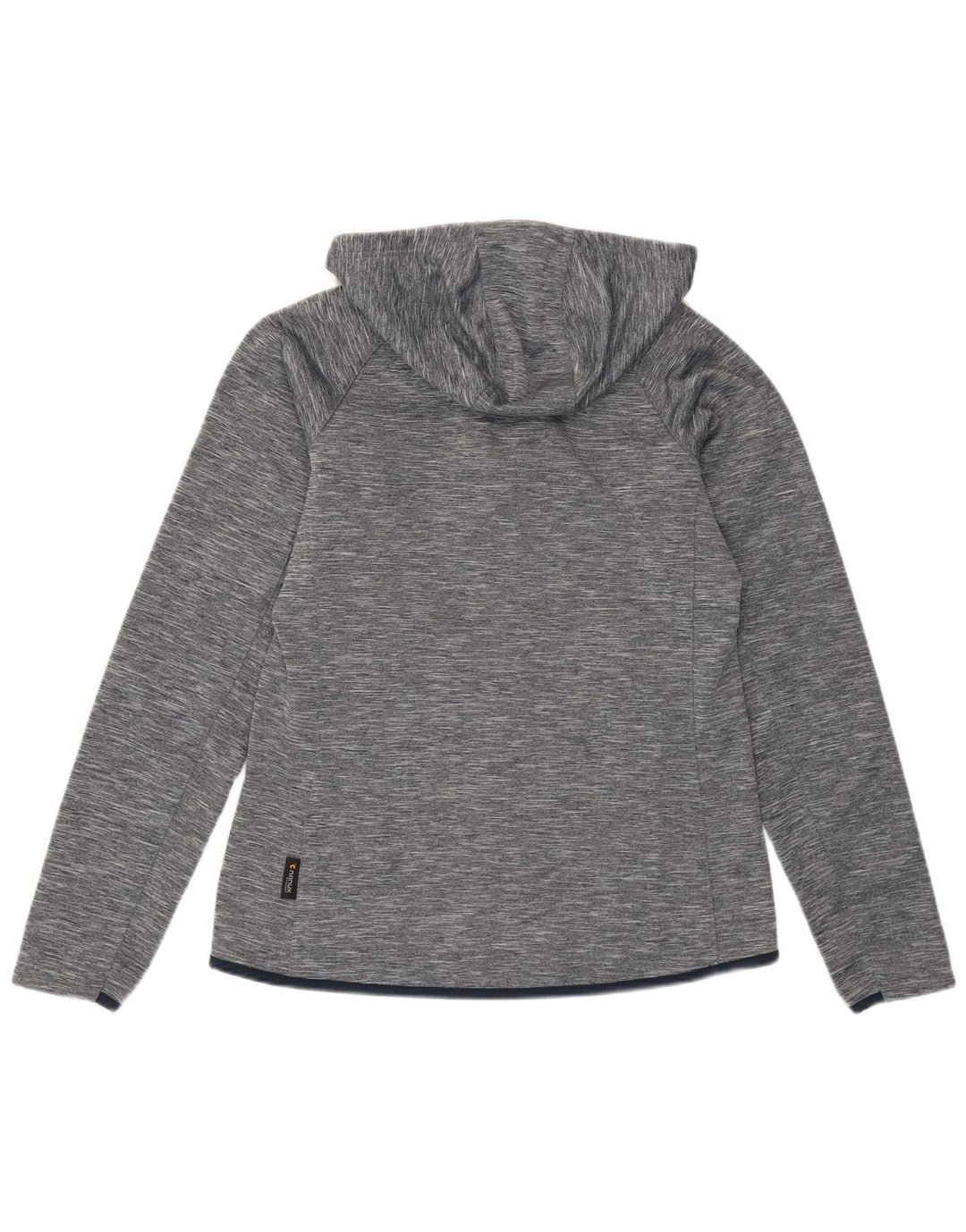 Jack Wolfskin ženski pulover s kapuljačom na patentni zatvarač UK 12 srednje sivi pjegavi poliester