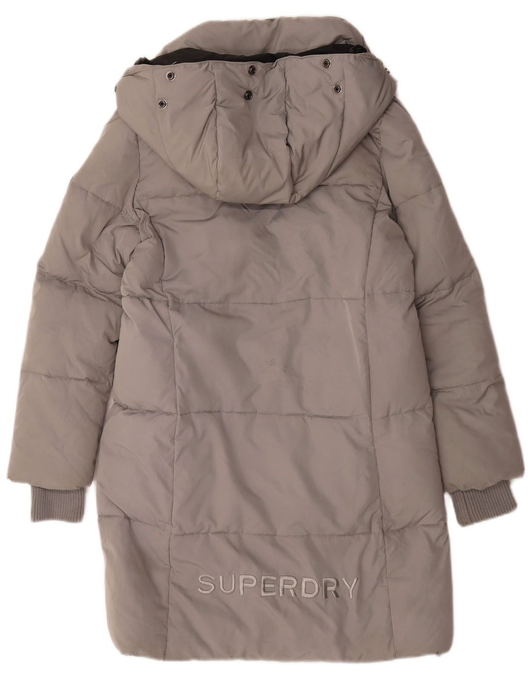 Superdry ženski preveliki kaput s kapuljačom i podstavljenim kaputom UK 10 Small Gray