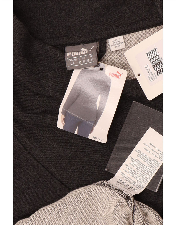 PUMA ženska gornja jakna trenirke UK 14 Large Grey Cotton