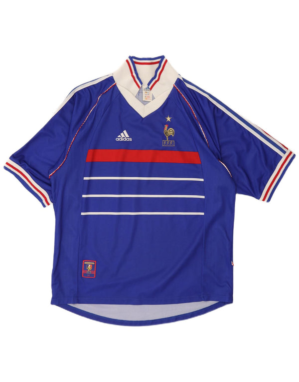 Adidas muška majica France Home 1998 Nogometna majica XL plava poliesterska boja