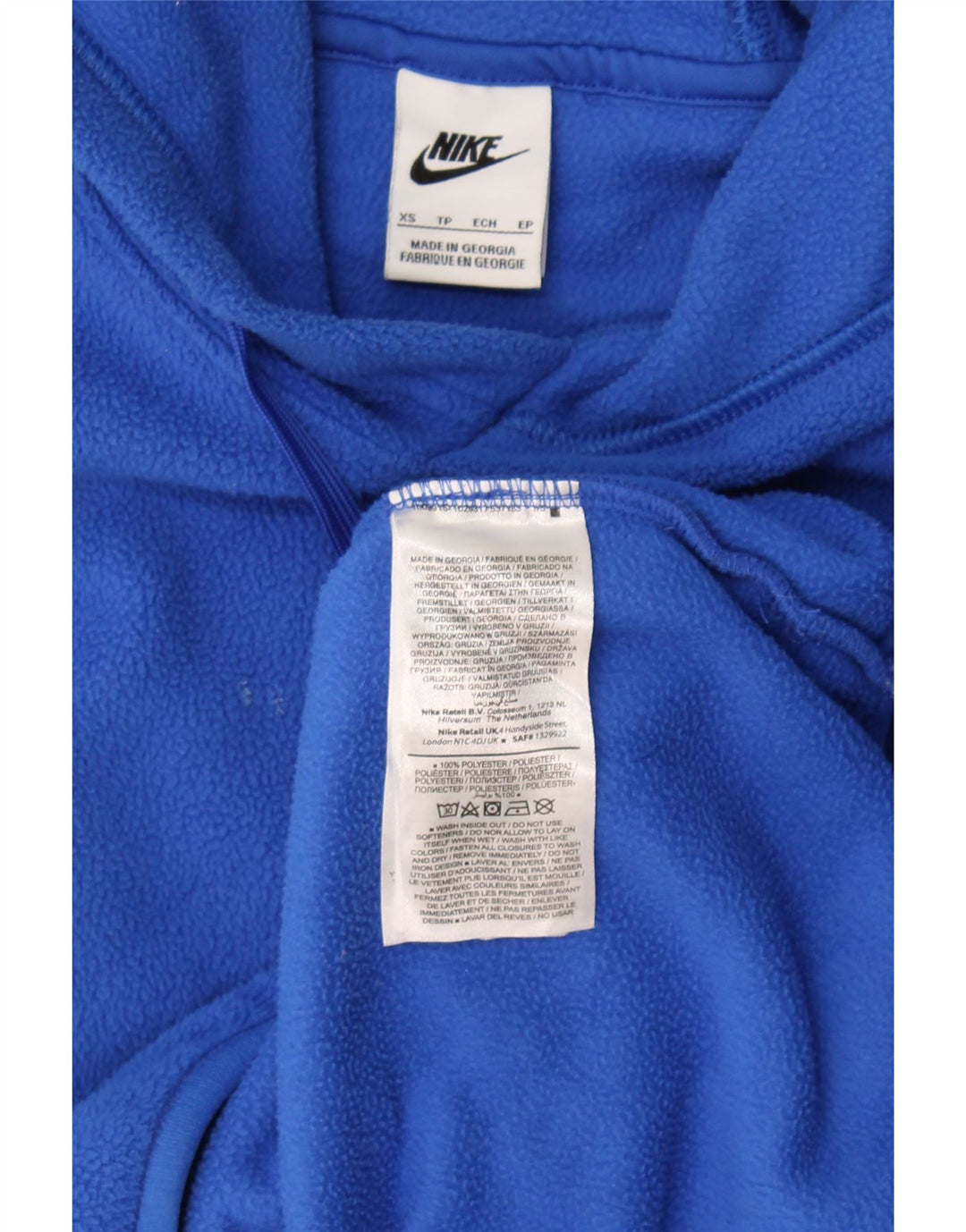 Nike muški džemper od flisa s kapuljačom XS plavi poliester