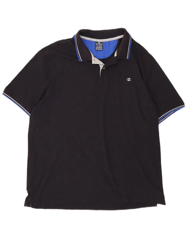 Champion muška polo majica 4XL crni pamuk