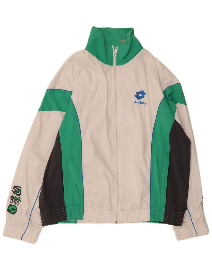 Lotto muška grafička gornja jakna trenirke XL bijele boje