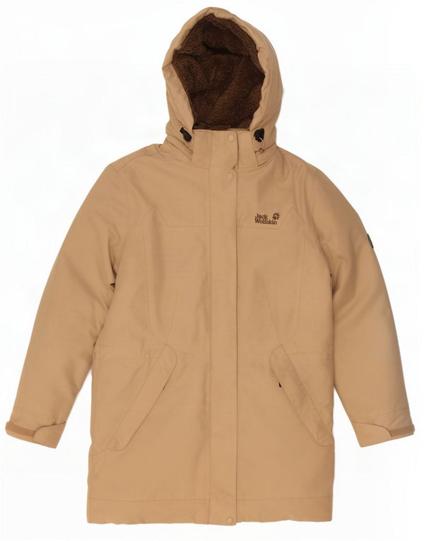 Jack Wolfskin ženska jakna parka s kapuljačom UK 14 srednje bež poliester