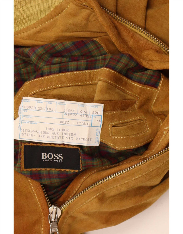Hugo Boss muška bomber jakna od antilop kože srednje smeđeg kroja EU 48