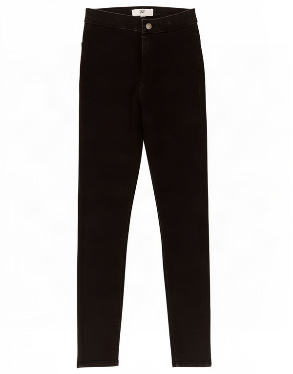 Topshop ženske uske traperice Joni Crop W25 L26 crni pamuk
