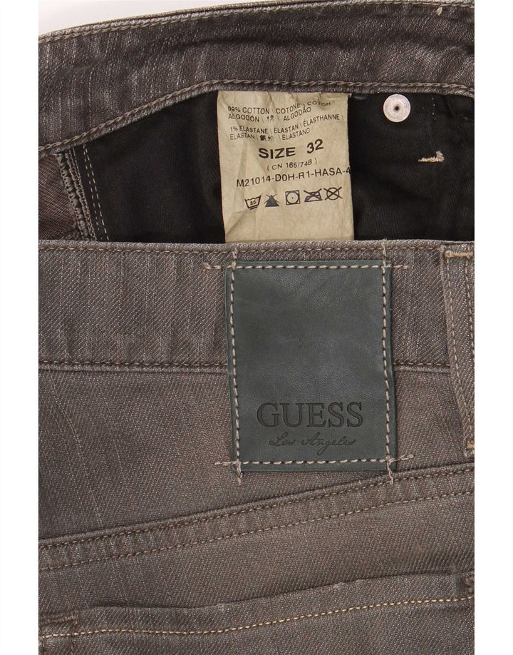 Muške ravne traperice Guess, W32 L32, sivi pamuk