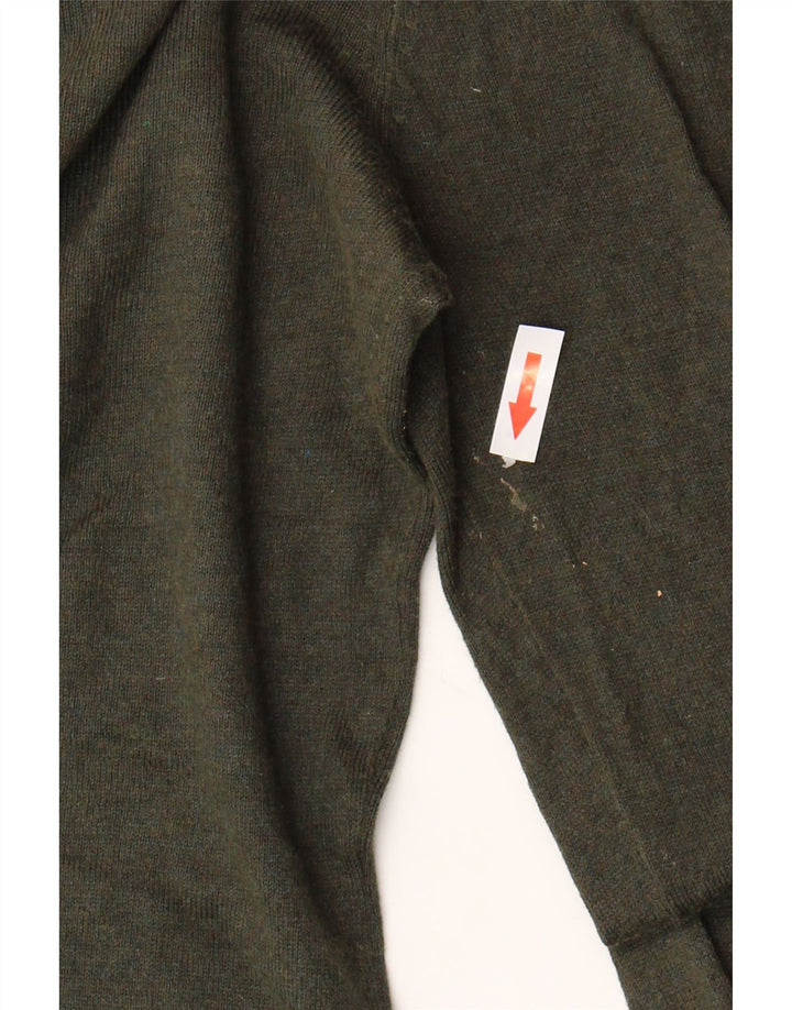 Ženski džemper s V-izrezom Massimo Dutti UK 12 Srednje zelena