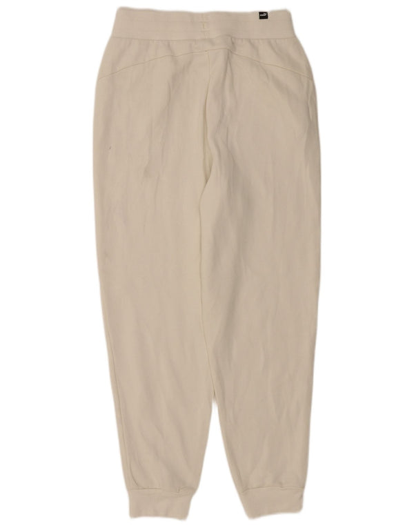 Puma Ženska trenirka Hlače Joggers UK 8 Small White Cotton