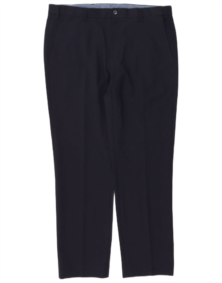 Marks & Spencer muške chino hlače standardnog kroja W36 L31 tamnoplavi poliester