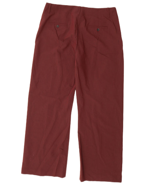 Zara ženske chino hlače širokog kroja XL W32 L30 Bordo poliester