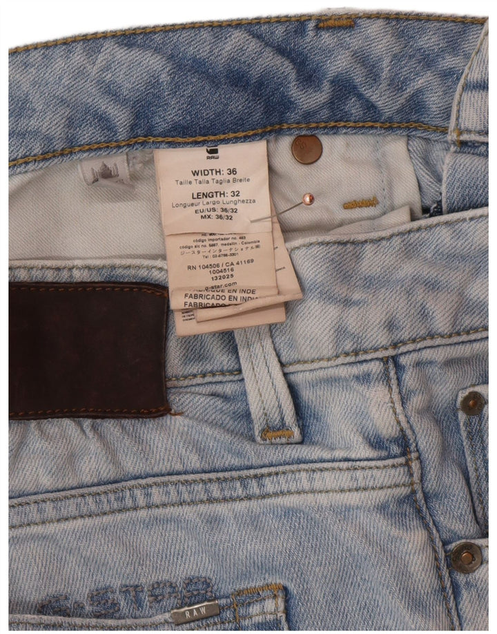 G-STAR muške uske traperice s oštećenjem W36 L32 plavi pamuk