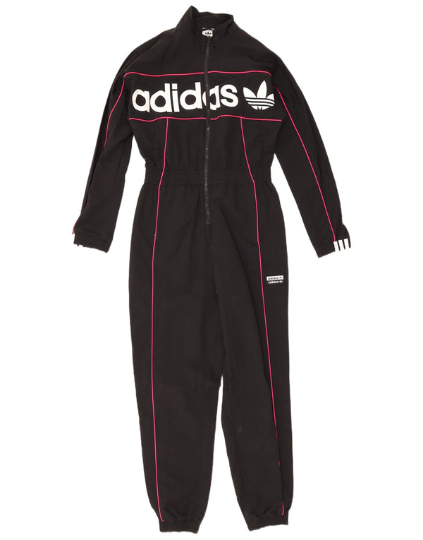 Adidas ženski kombinezon dugih rukava s grafičkim motivima UK 6 XS crni poliamid