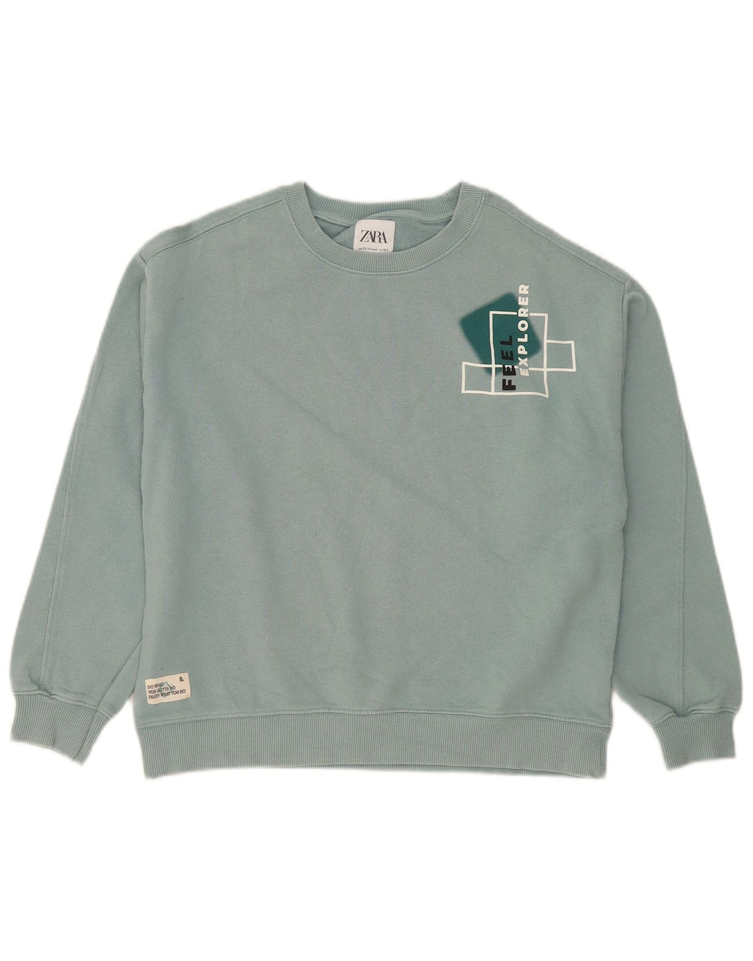 Zara Boys Graphic Sweatshirt Džemper 13-14 godina plavi pamuk