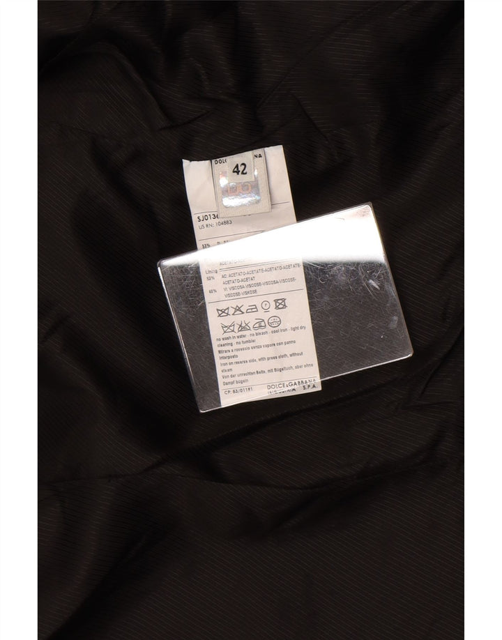 Ženska jakna s 2 gumba Dolce & Gabbana IT 42 srednji crni poliester