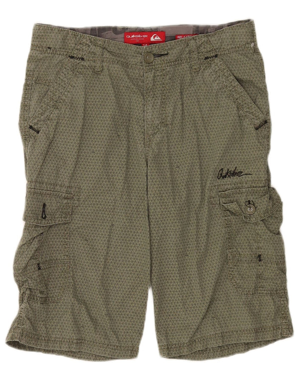 Quiksilver kratke hlače Cargo za dječake 13-14 godina W28 kaki geometrijski pamuk