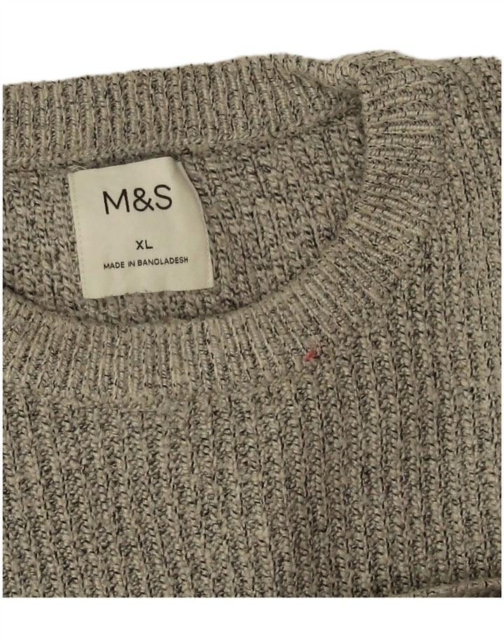 Marks & Spencer muški džemper s okruglim izrezom XL sivi poliamid