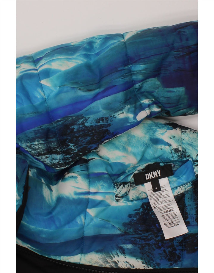 Dkny Boys Reverzibilna podstavljena jakna s kapuljačom 3-4 godine Blue Tie Dye poliester