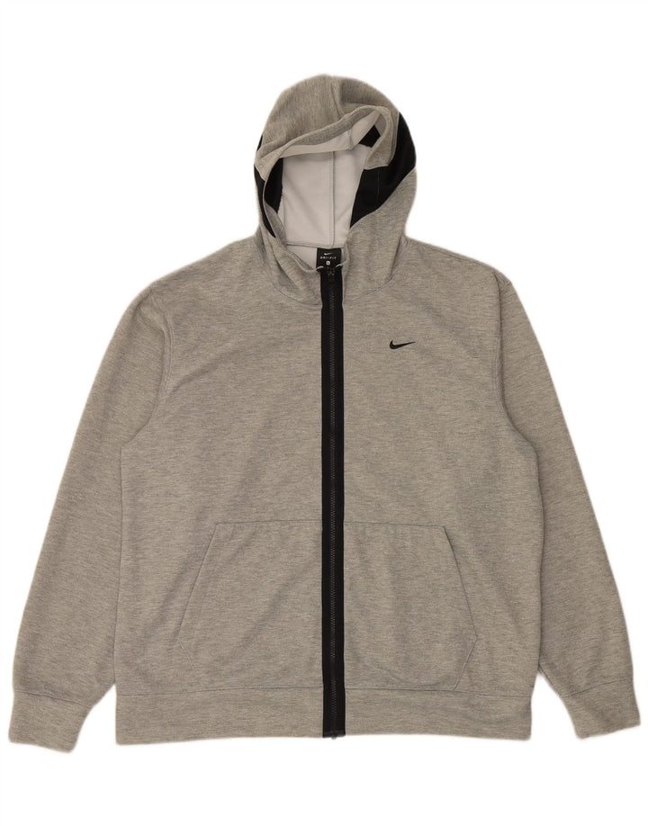 Nike muška pulover s kapuljačom Dri Fit, veliki sivi flekasti poliester