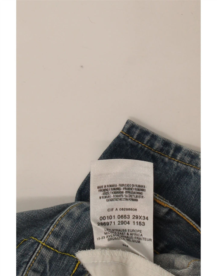 LEVI'S muške 501 ravne traperice W29 L34 plavi pamuk