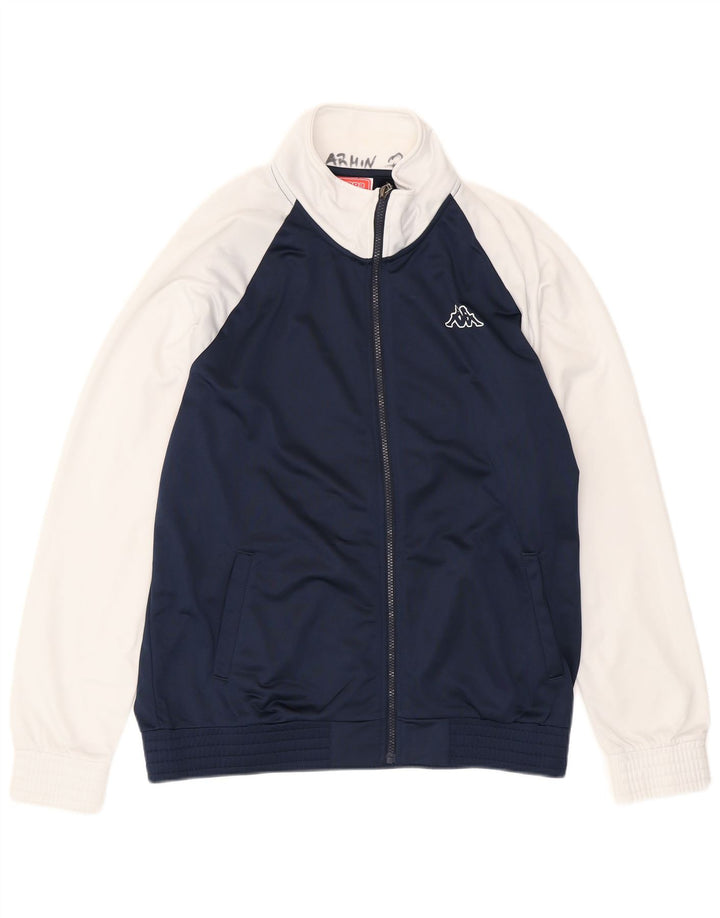 Kappa muška gornja jakna trenirke XL tamnoplavi poliester u blokovima boja