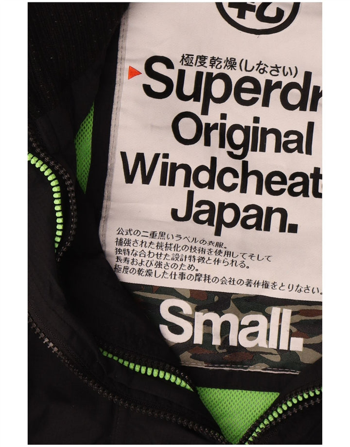Superdry muška kišna jakna UK 36 mala crna najlonska