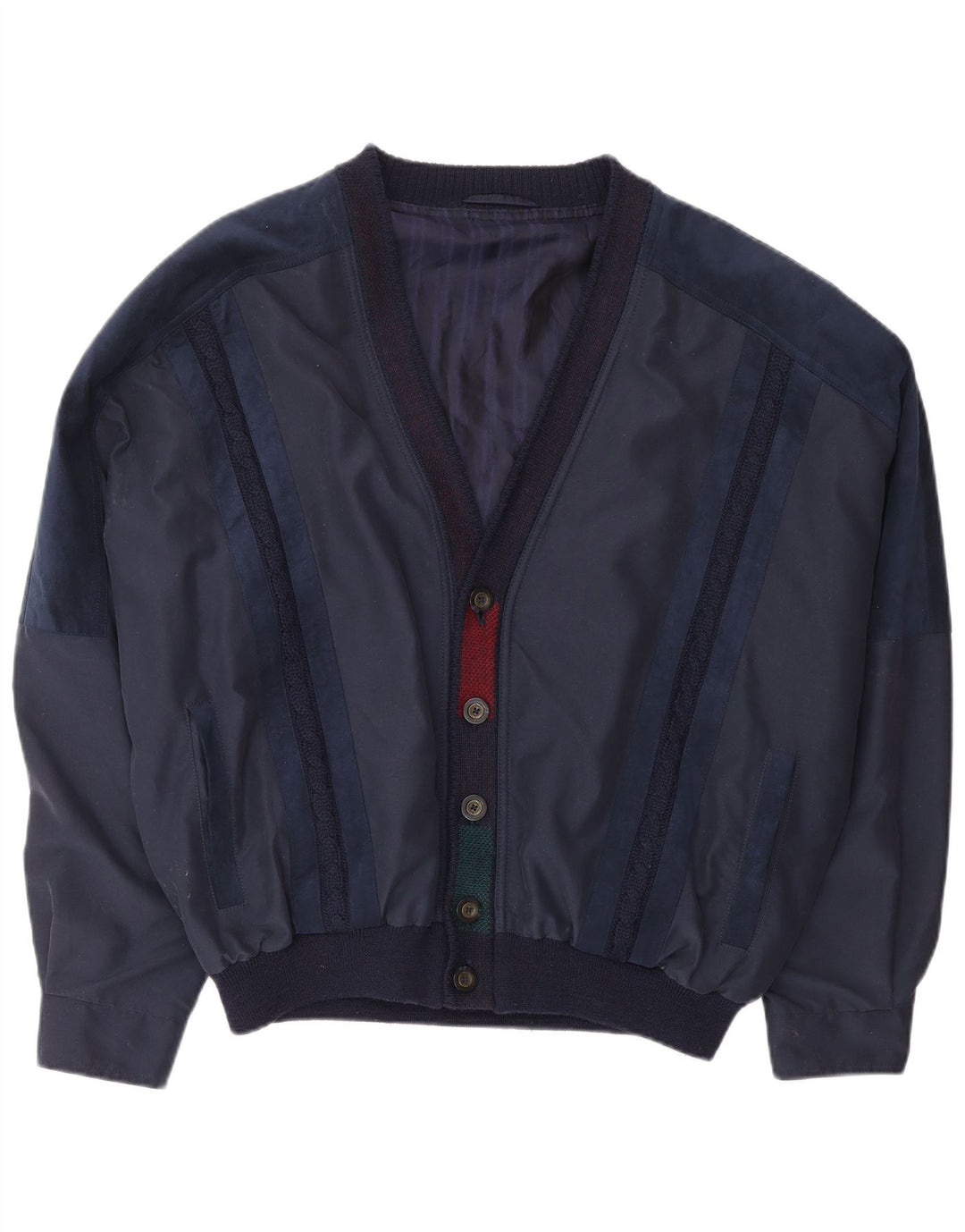 VINTAGE muška bomber jakna UK 42 XL tamnoplavi poliester