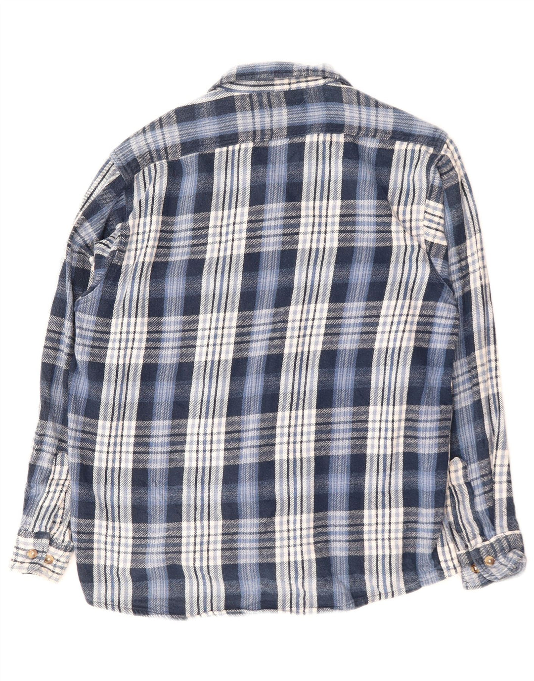 VINTAGE muška flanelska košulja, veliki plavi karirani pamuk