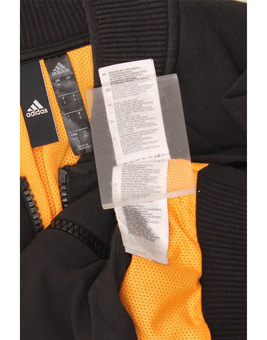 ADIDAS muška gornja jakna s grafičkim motivima, mala crna najlonska boja