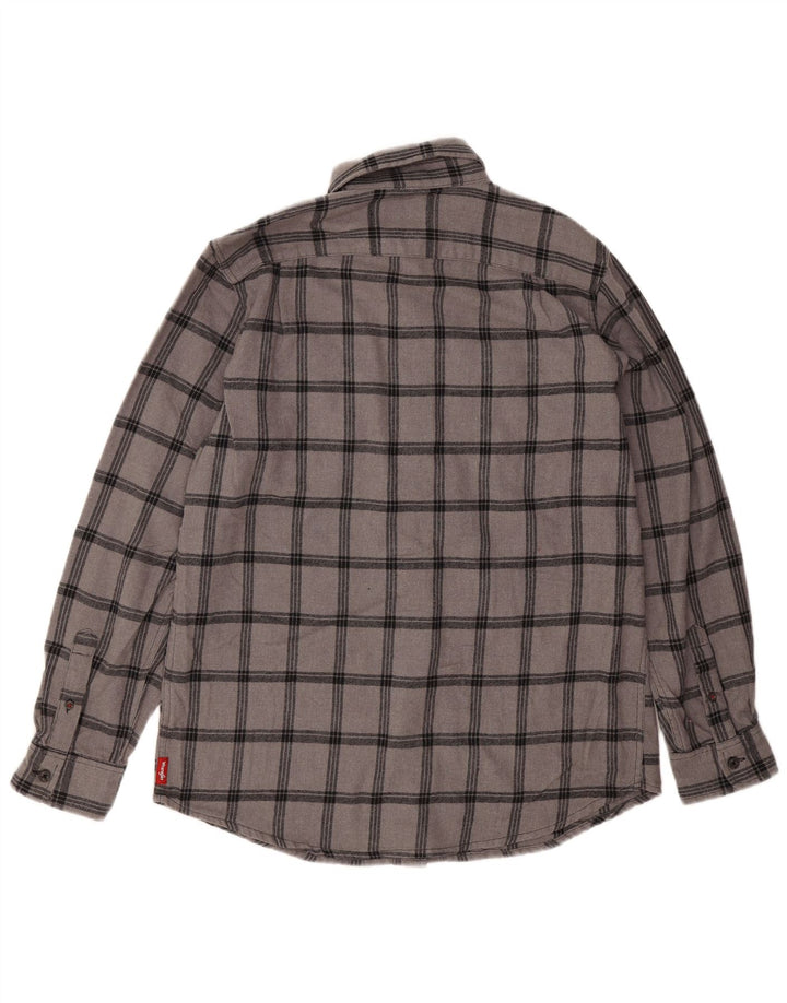 Wrangler muška flanelska košulja, pamuk u srednje sivom karu