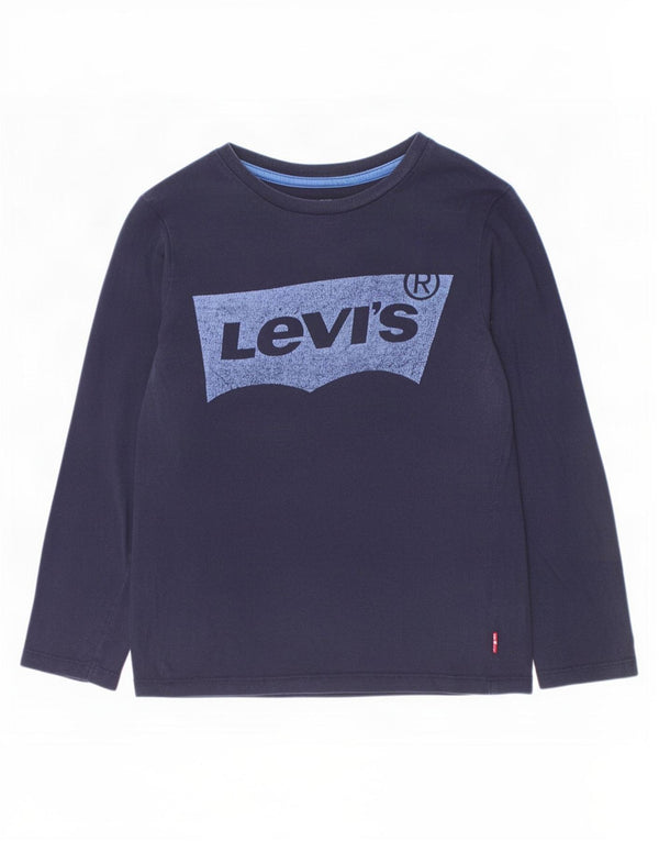 Levi's Boys majica dugih rukava s grafikama, 9-10 godina, tamnoplavi pamuk