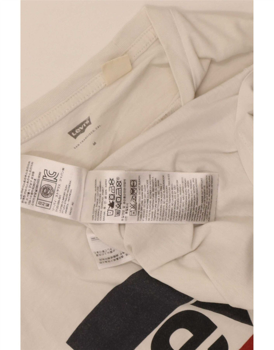 Levi's muška majica kratkih rukava srednje veličine, bijeli pamuk