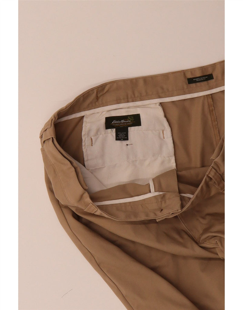 EDDIE BAUER Mens Relaxed Fit Chino Trousers W48 L31 Beige Cotton Vintage Eddie Bauer and Second-Hand Eddie Bauer from Messina Hembry 