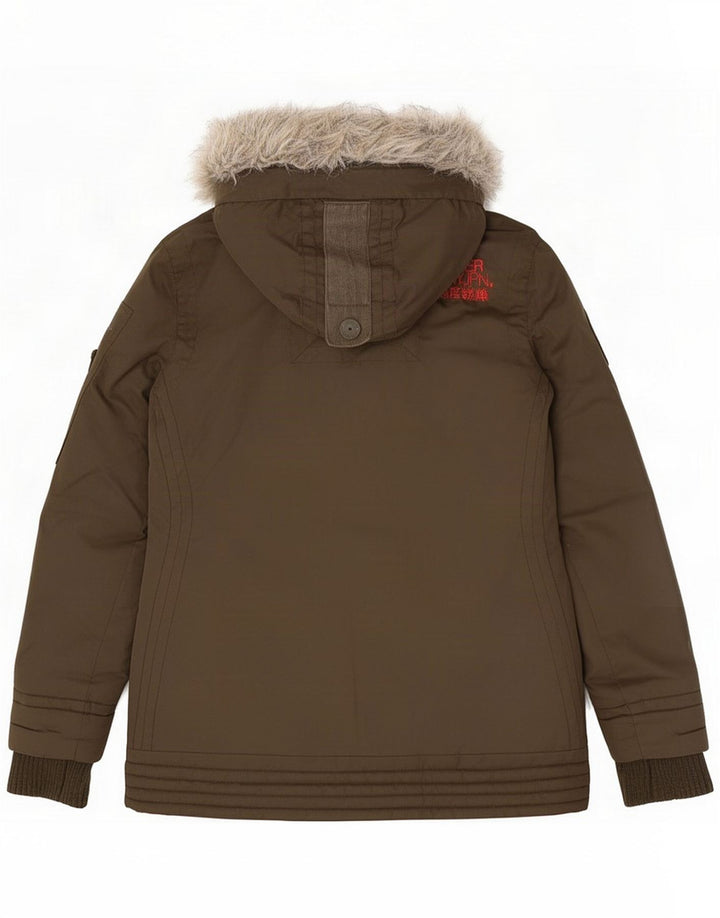 Superdry ženska jakna s kapuljačom UK 8 Small Green Polyester Army