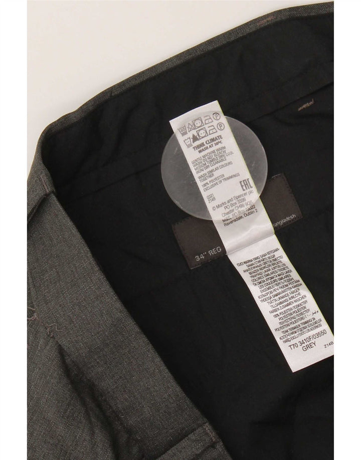 Marks & Spencer ženske hlače ravnog odijela W34 L31 sivi poliester