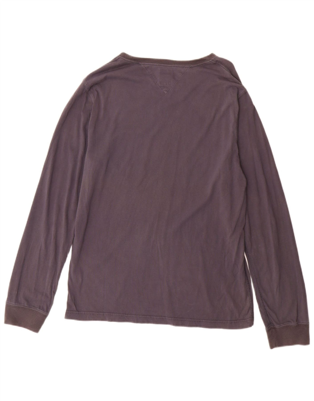 TOMMY HILFIGER Mens Graphic Top Long Sleeve Large Grey