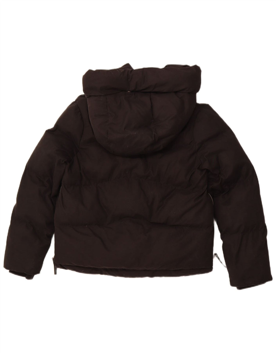 ALL SAINTS Ženska podstavljena jakna s kapuljačom UK 10 Mali crni poliester