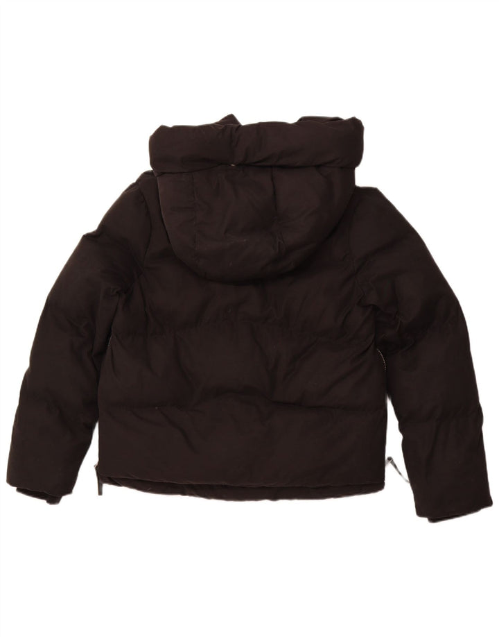 ALL SAINTS Ženska podstavljena jakna s kapuljačom UK 10 Mali crni poliester