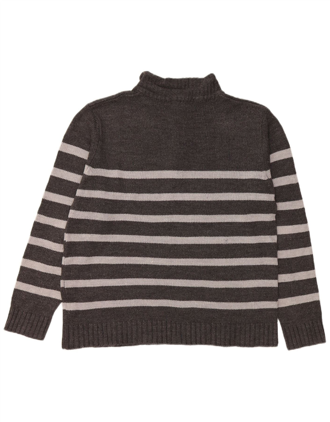 PIERRE CARDIN Muški džemper s izrezom i velikim sivim prugama od akrila