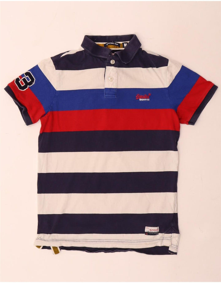 Superdry muška grafička polo majica srednje raznobojnih prugastih pamuka