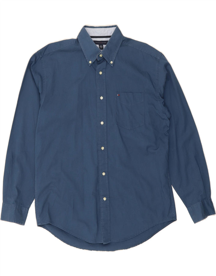 TOMMY HILFIGER Mens Shirt Medium Blue Cotton Vintage Tommy Hilfiger and Second-Hand Tommy Hilfiger from Messina Hembry 