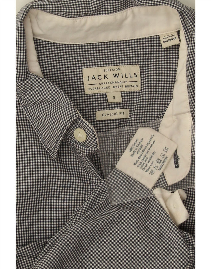 Jack Wills muška klasična majica malenog crnog pamuka od ginghama
