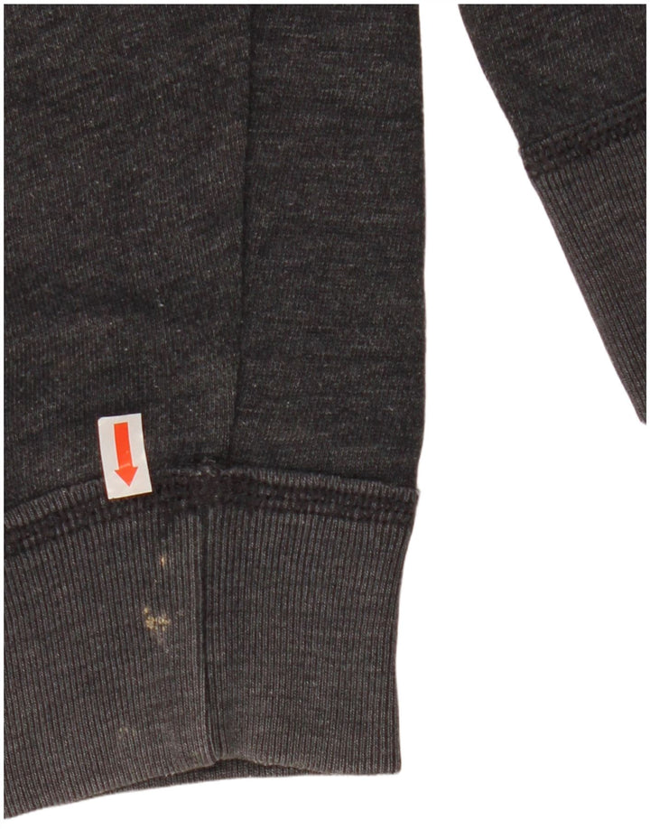 HOLLISTER Muška pulover s kapuljačom s grafičkim patentnim zatvaračem, srednje sivi pamuk