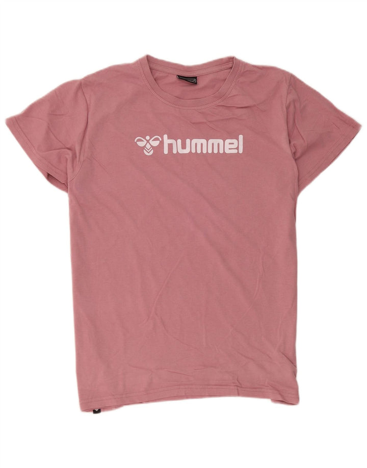 Velika ružičasta muška majica s grafičkim motivima Hummel