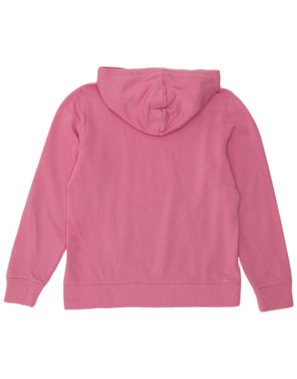 Champion Womens Graphic Hoodie Jumper UK 14 Large Pink