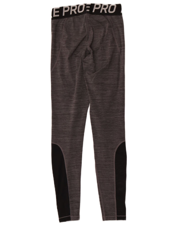 Nike ženske Dri Fit grafičke tajice UK 12 srednje sive boje