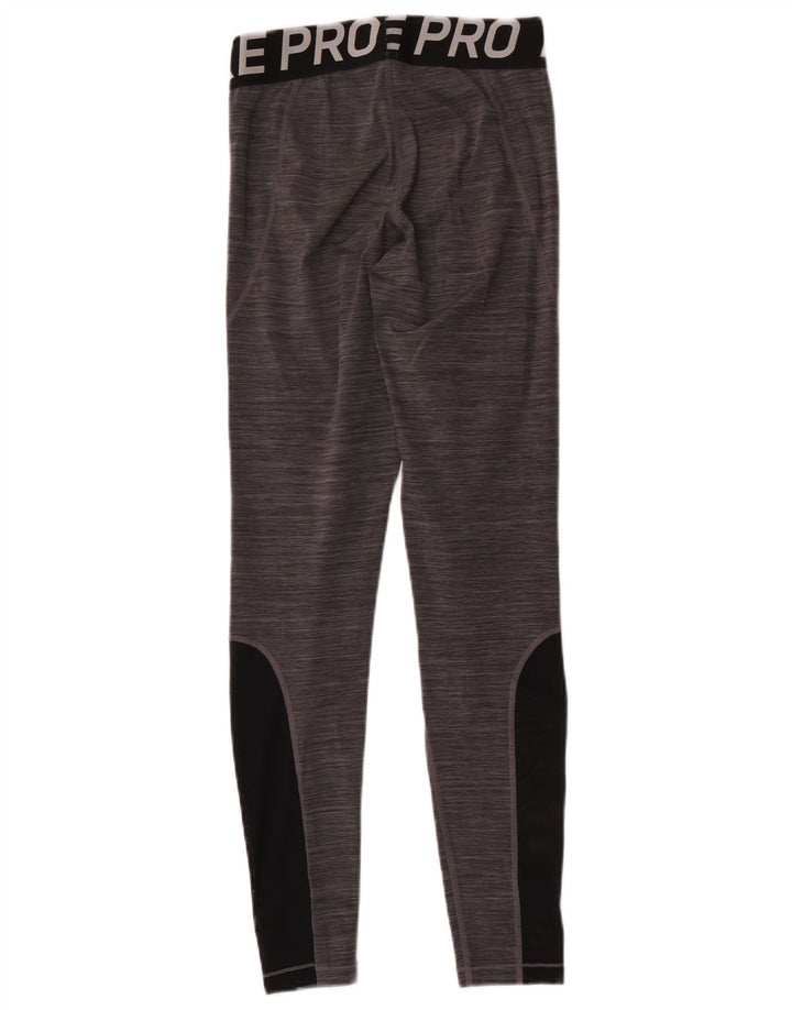 Nike ženske Dri Fit grafičke tajice UK 12 srednje sive boje