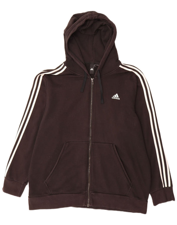 Adidas muški pulover s kapuljačom na patentni zatvarač 2XL crni